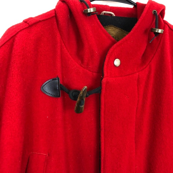 Vintage Woolrich Wool Duffle Coat Sz L - Picture 4 of 16